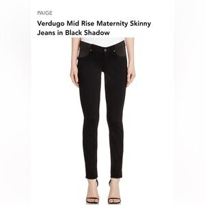 Verdugo Mid Rise Maternity Skinny
Jeans in Black Shadow